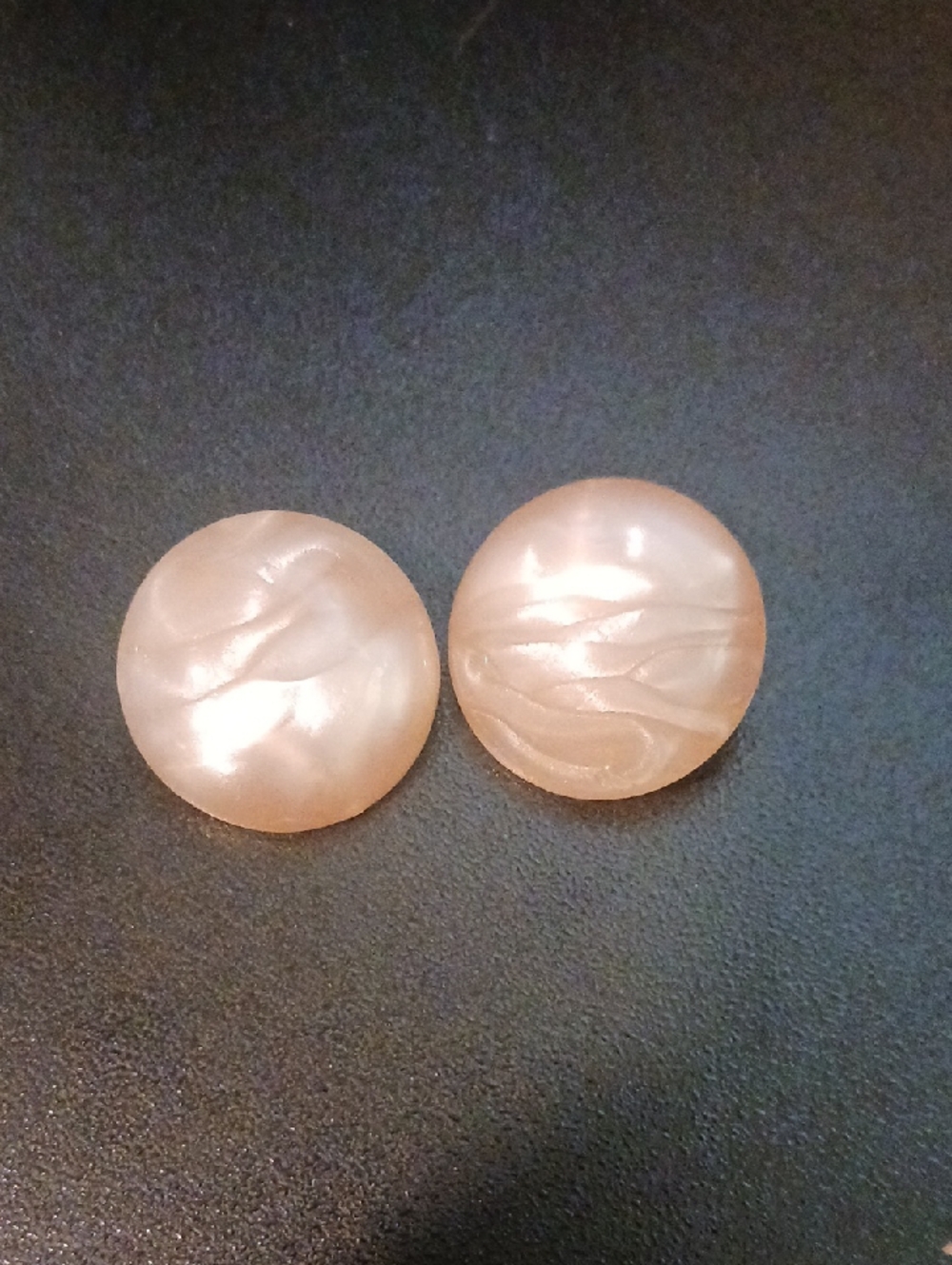 Round Blush Pink Clip-on Earrings